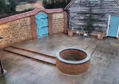 Project - Village near Andover. Photos before during after walls 14