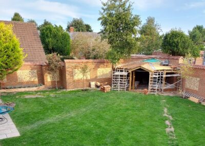 Project - Village near Andover. Photos before during after walls 25